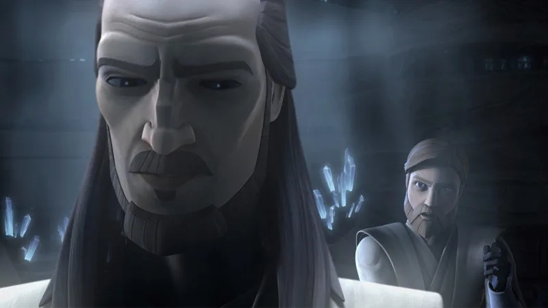 Although at this point Qui-Gon had yet to master taking form as a Force Ghost, his appearance to Obi-Wan on Mortis represented the planet’s vast power as a nexus of the Living Force.
